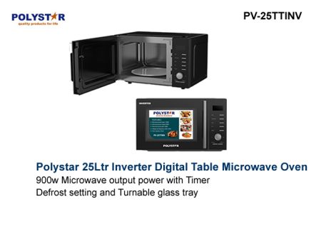 POLYSTAR 25LTR INVERTER TABLE MICROWAVE