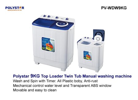 POLYSTAR 9KG TOP LOADER WASHING MACHINE